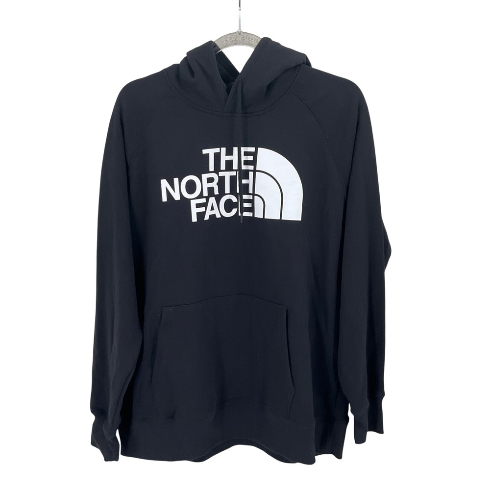 NEW The North Face Hoodie Womens XL Black Half Dome Pullover Logo Gorpcore